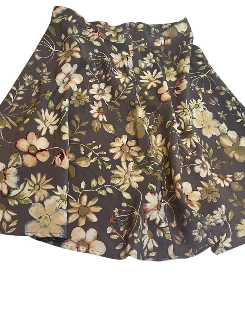 All That Jazz Floral Circle Skirt in Taupe, Cream Size 5/6